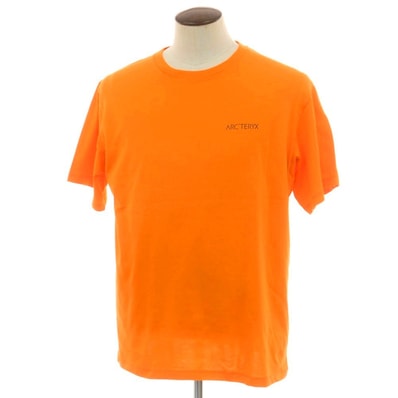 【中古】アークテリクス ARC'TERYX コットン クルーネック 半袖Tシャツ オレンジ【サイズL】【メンズ】