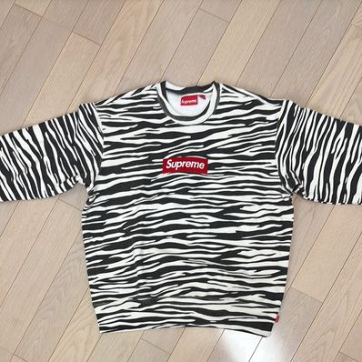 Supreme Box Logo Crewneck "Zebra" (22FW)