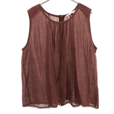 ZARA ザラ ノースリーブ ブラウス L 赤茶