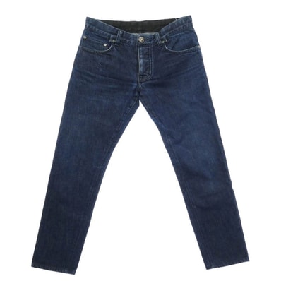 CHROME HEARTS クロムハーツ(原本無) 5PKT DENIM PANTS クロスボール ボタンフライ デニムパンツ インディゴブルー系 31【中古】