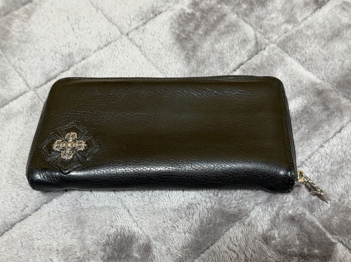 クロムハーツ財布フィリグリークロスラウンドジップ(美品) B (目立った傷や汚れなし)】正規品 クロムハーツ（Chrome Hearts