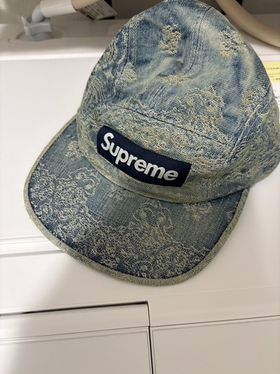 Supreme Bandana Jacquard Denim Camp Cap "Blue" (25SS)