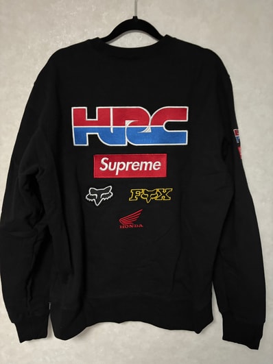 Supreme x Honda x Fox Racing Crewneck "Black"