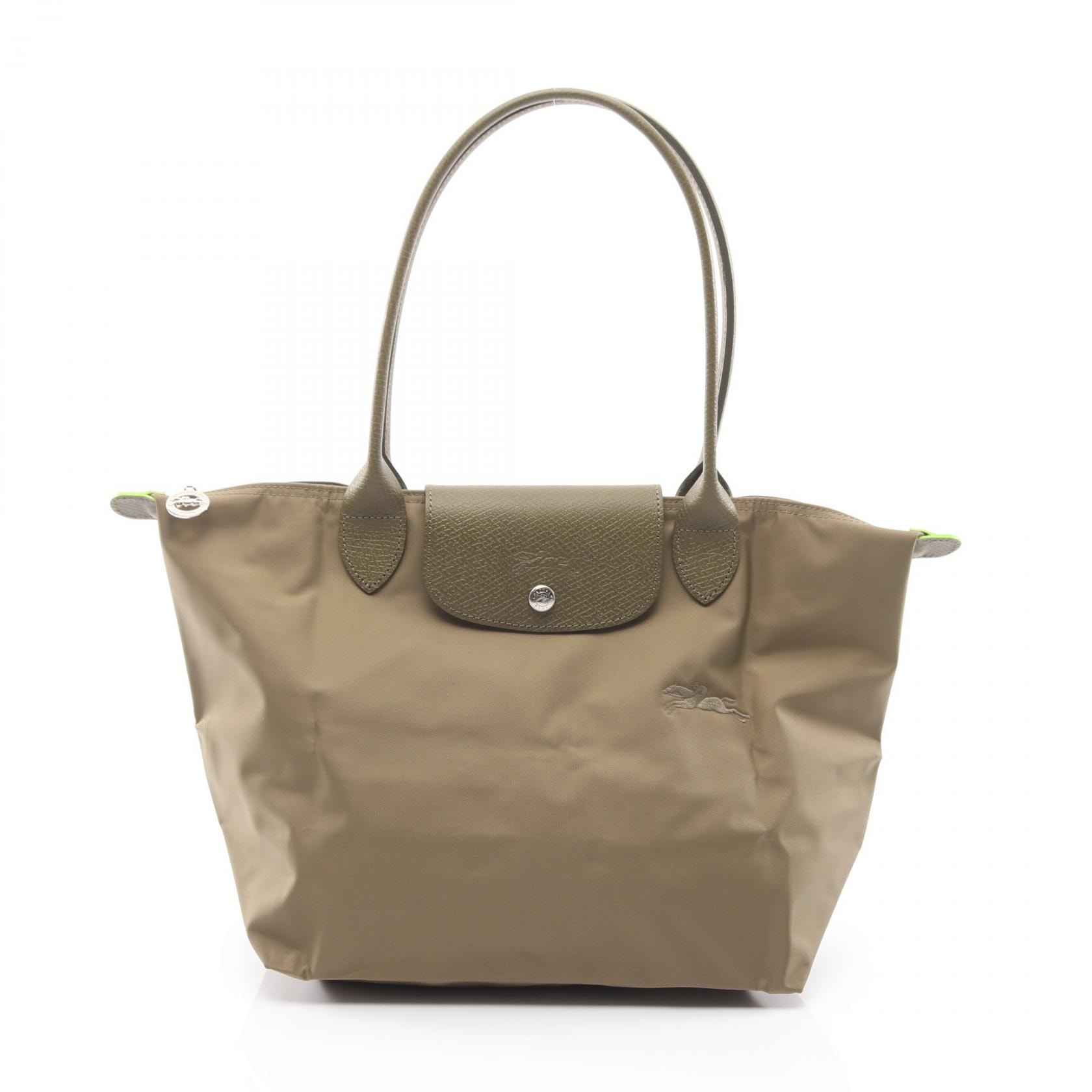 ロンシャン Longchamp ル プリアージュ グリーン M トートバッグ バッグ キャンバス レザー レディース カーキ系 L2605919M04 【新品】