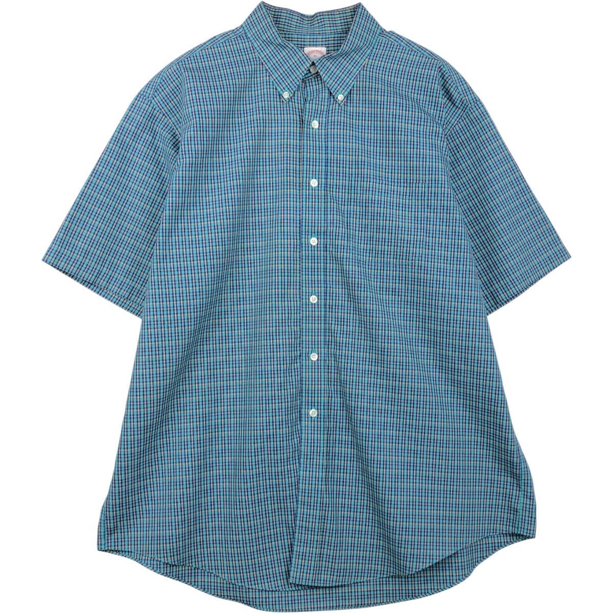 古着 ブルックスブラザーズ Brooks Brothers 半袖 ボタンダウン チェックシャツ メンズXL相当/eaa655385