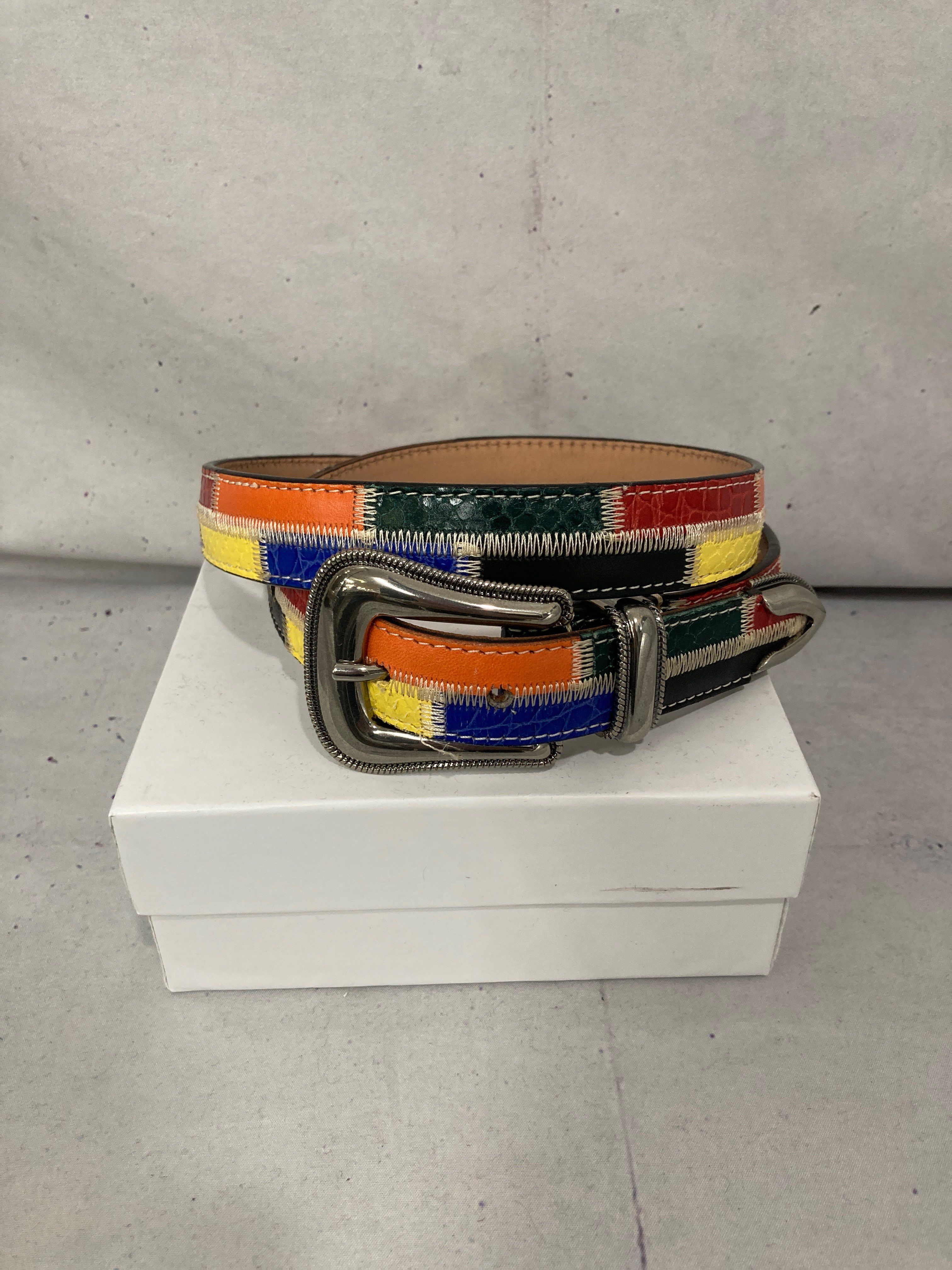 Supreme Patchwork Ranger Belt "Red/Yellow"