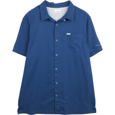 古着 コロンビア Columbia PFG オープンカラー 半袖 フィッシングシャツ ボックスシャツ メンズL相当/eaa653003