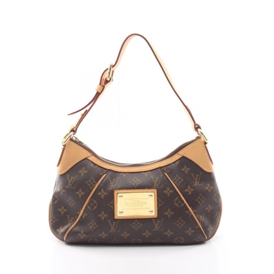 ルイ・ヴィトン LOUIS VUITTON テムズPM ショルダーバッグ バッグ PVCコーティングキャンバス レザー モノグラム レディース ブラウン系 M56384 【中古】