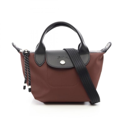 ロンシャン Longchamp ル プリアージュ エナジー XS トップハンドルバッグ 2WAY ハンドバッグ バッグ キャンバス レザー レディース ブラウン系 / ブラック系 L1500HSR742 【新品】