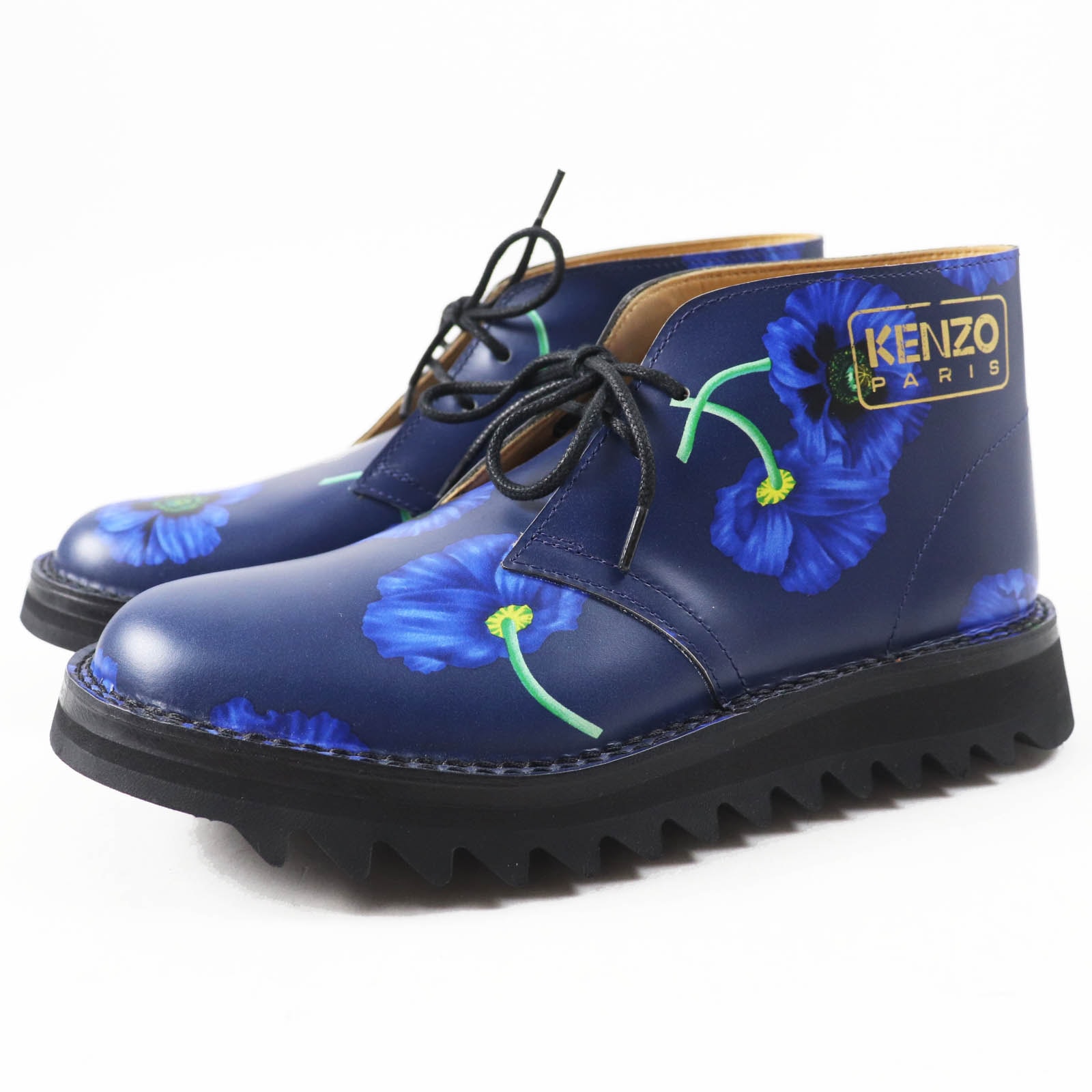 未使用品 ケンゾー
ショートブーツ KENZOWAVE ブルー ネイビー レディース 37
