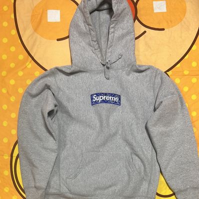 Supreme Bandana Box Logo Hooded Sweatshirt "Grey"