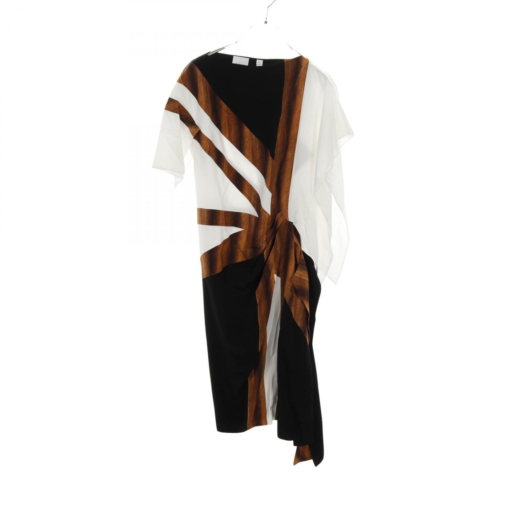 バーバリー BURBERRY ワンピース 衣料品 トップス シルク レディース ホワイト系 / ブラック系 / ブラウン系 【中古】