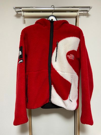 Supreme x The North Face S Logo Hooded Fleece Jacket "Red"