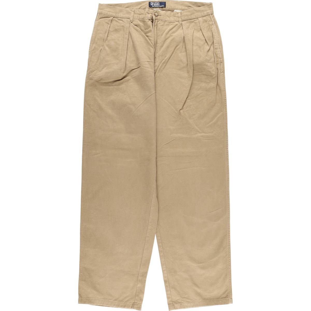 古着 ラルフローレン Ralph Lauren POLO by Ralph Lauren ツータック チノパンツ メンズw35相当/eaa577437