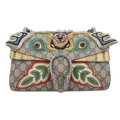 グッチ GUCCI GGスプリーム, パイソン ディオニュソス ショルダーバッグ【中古】
