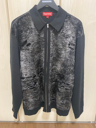 Supreme Faux Fur Zip Up Cardigan "Black"