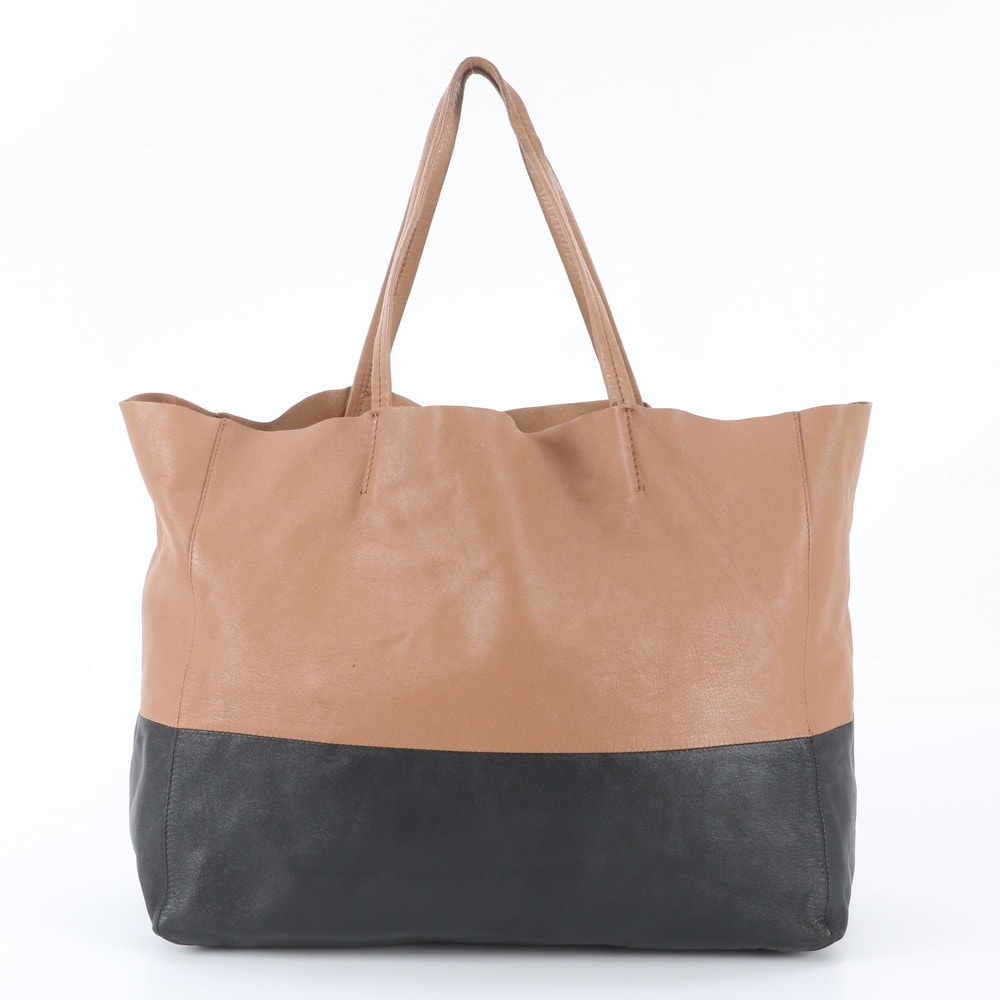 ■美品 セリーヌ ホリゾンタル カバトート バッグ レザー