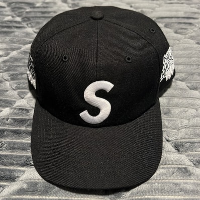 Supreme World Famous S Logo 6-Panel (26SS) "Black"