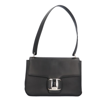 サルヴァトーレフェラガモ ショルダーバッグ レザー BZ-21・7171 ブラック レディース Salvatore Ferragamo 中古
