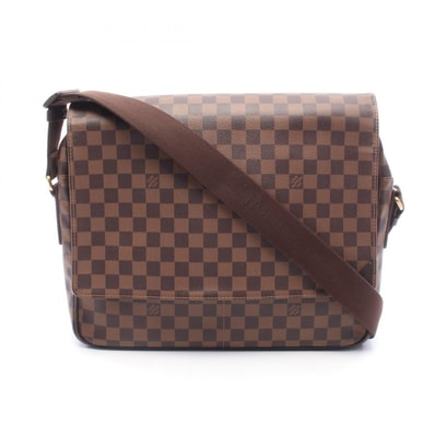 ルイ・ヴィトン LOUIS VUITTON シェルトンGM ダミエエベヌ ショルダーバッグ バッグ PVCコーティングキャンバス レザー メンズ レディース ブラウン系 N41148 【中古】