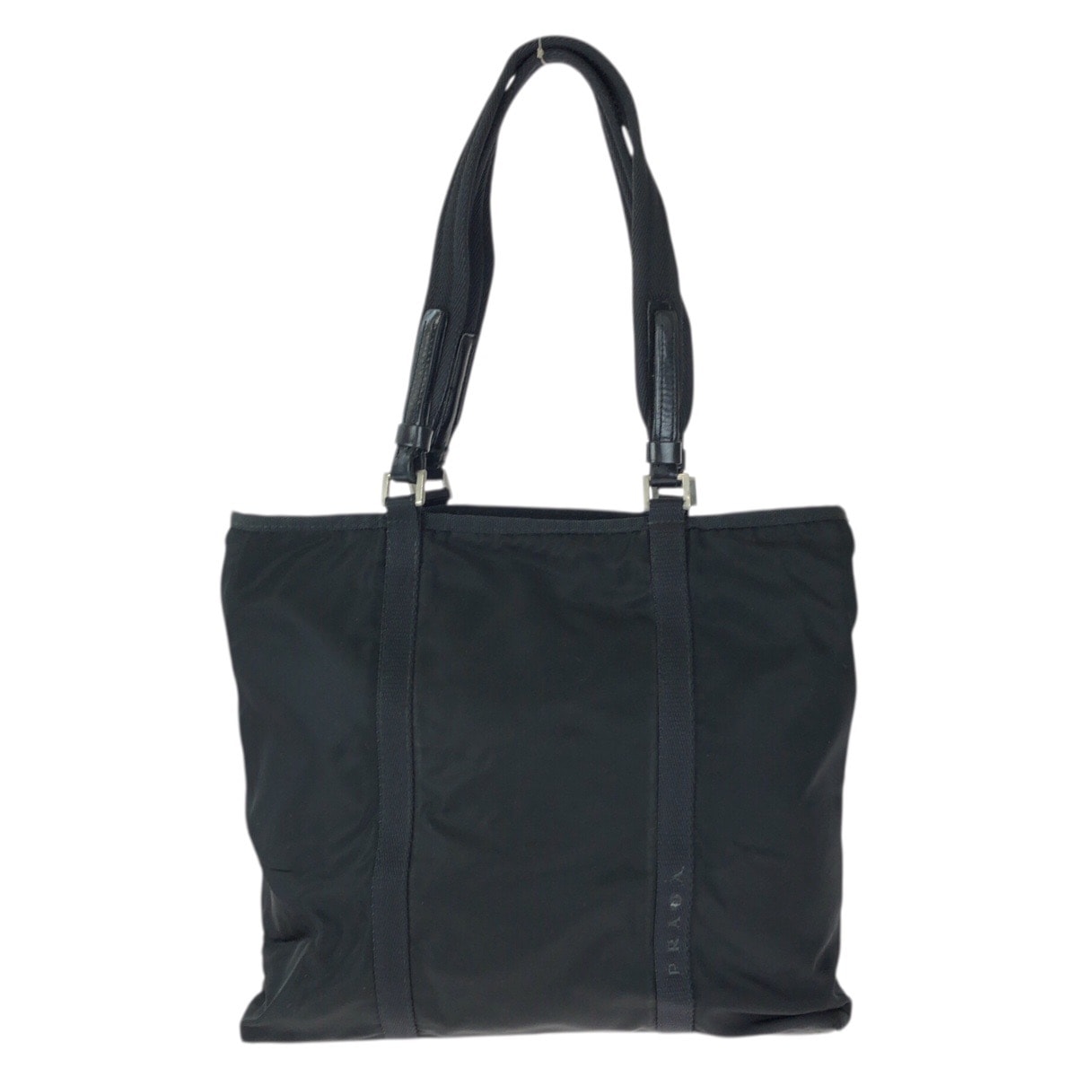 PRADA プラダ テスート ブラック 黒 シルバー金具 ナイロン レザー/ トートバッグ ショルダーバッグ 601408 【中古】