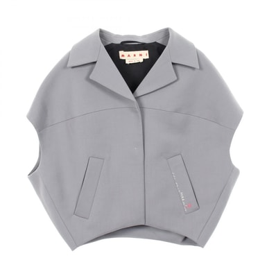 マルニ MARNI ラウンドスリーブレス 衣料品 アウター ウール モヘヤ レディース ブルー系 【中古】