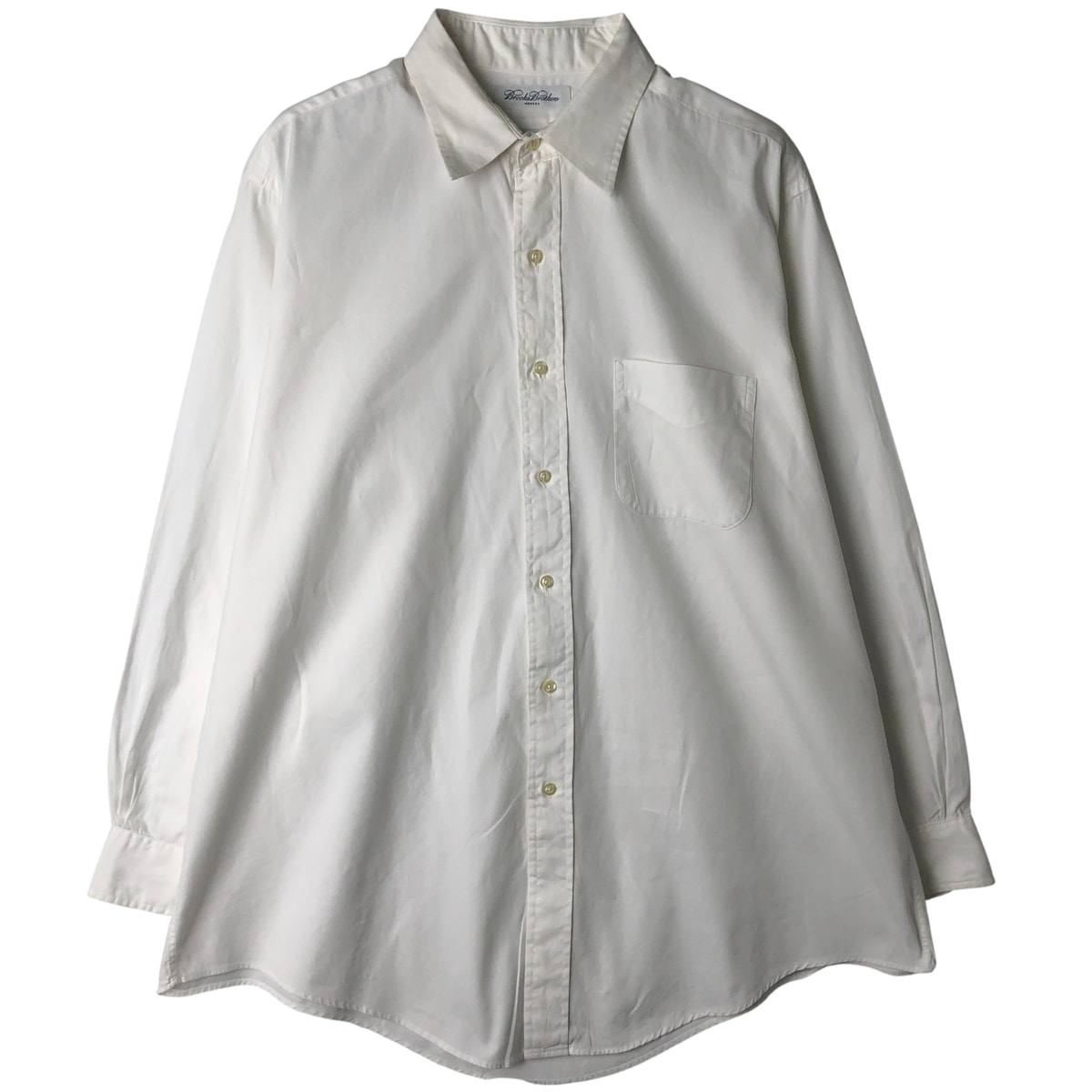 古着 ブルックスブラザーズ Brooks Brothers MAKERS 長袖 コットンシャツ USA製 メンズXL相当/eaa538555