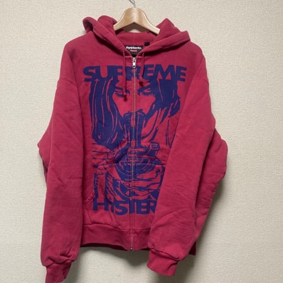 Supreme x HYSTERIC GLAMOUR Thermal Lined Zip Up Hooded Sweatshirt "Red"