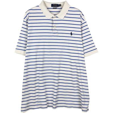 古着 ラルフローレン Ralph Lauren POLO RALPH LAUREN CLASSIC FIT 半袖 ボーダー ポロシャツ メンズXL相当/eaa653607