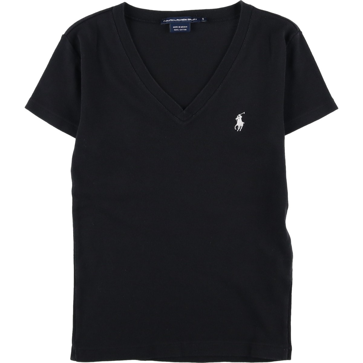 古着 ラルフローレン Ralph Lauren RALPH LAUREN SPORT Vネック 半袖 ワンポイントロゴTシャツ レディースS相当/eaa626432