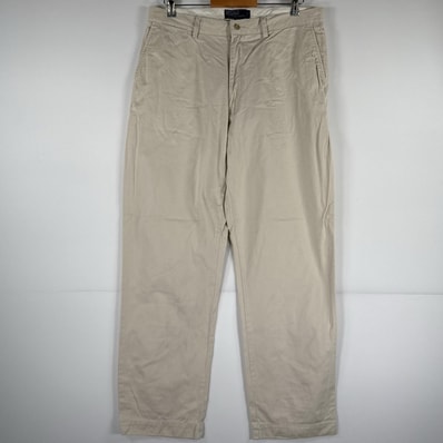 古着 90's/90年代 ポロバイラルフローレン Polo by Ralph Lauren チノパンツ ポロチノ ワンポイント スラックス w36 L32 ベージュ メンズ