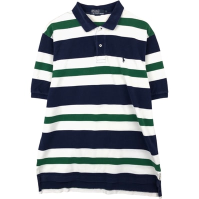 古着 ラルフローレン Ralph Lauren POLO by Ralph Lauren 半袖 ボーダー ポロシャツ メンズXL相当/eaa620858