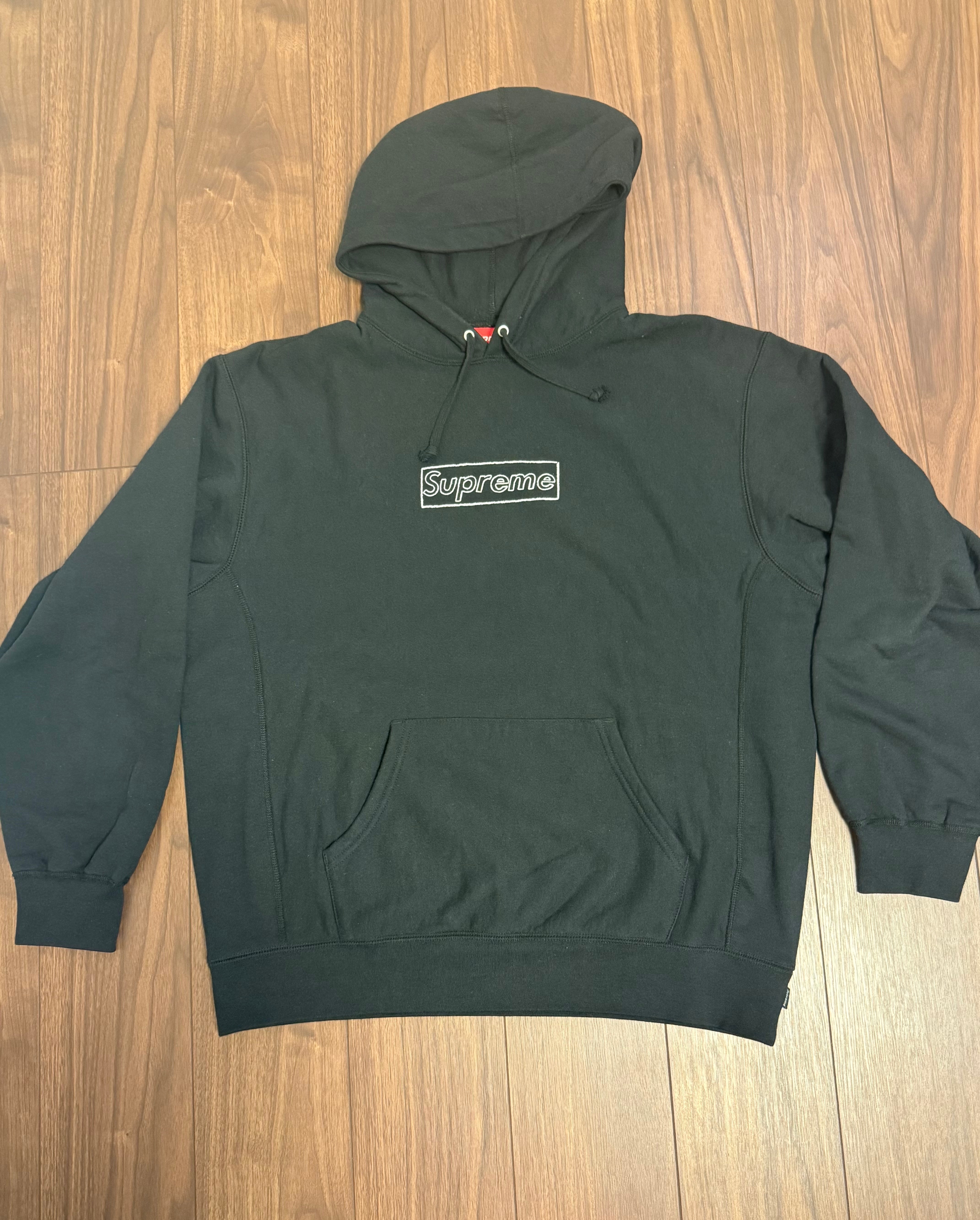 Supreme KAWS Chalk Logo Hooded Sweatshirt "Black"(2021)