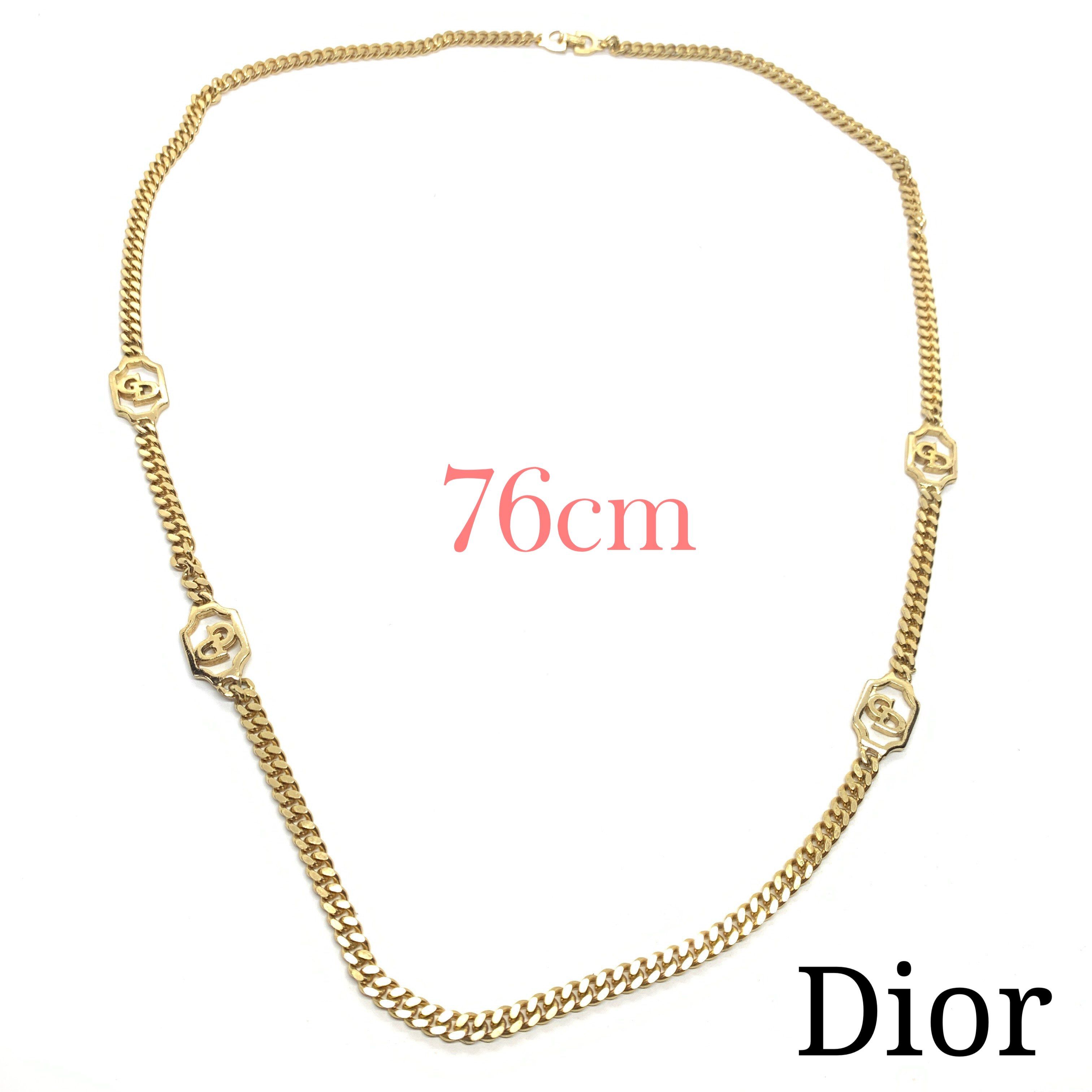 ☆希少☆Dior 喜平 チェーン CD ロング ネックレス(ゴールド)