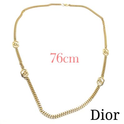 ☆希少☆Dior 喜平 チェーン CD ロング ネックレス(ゴールド)