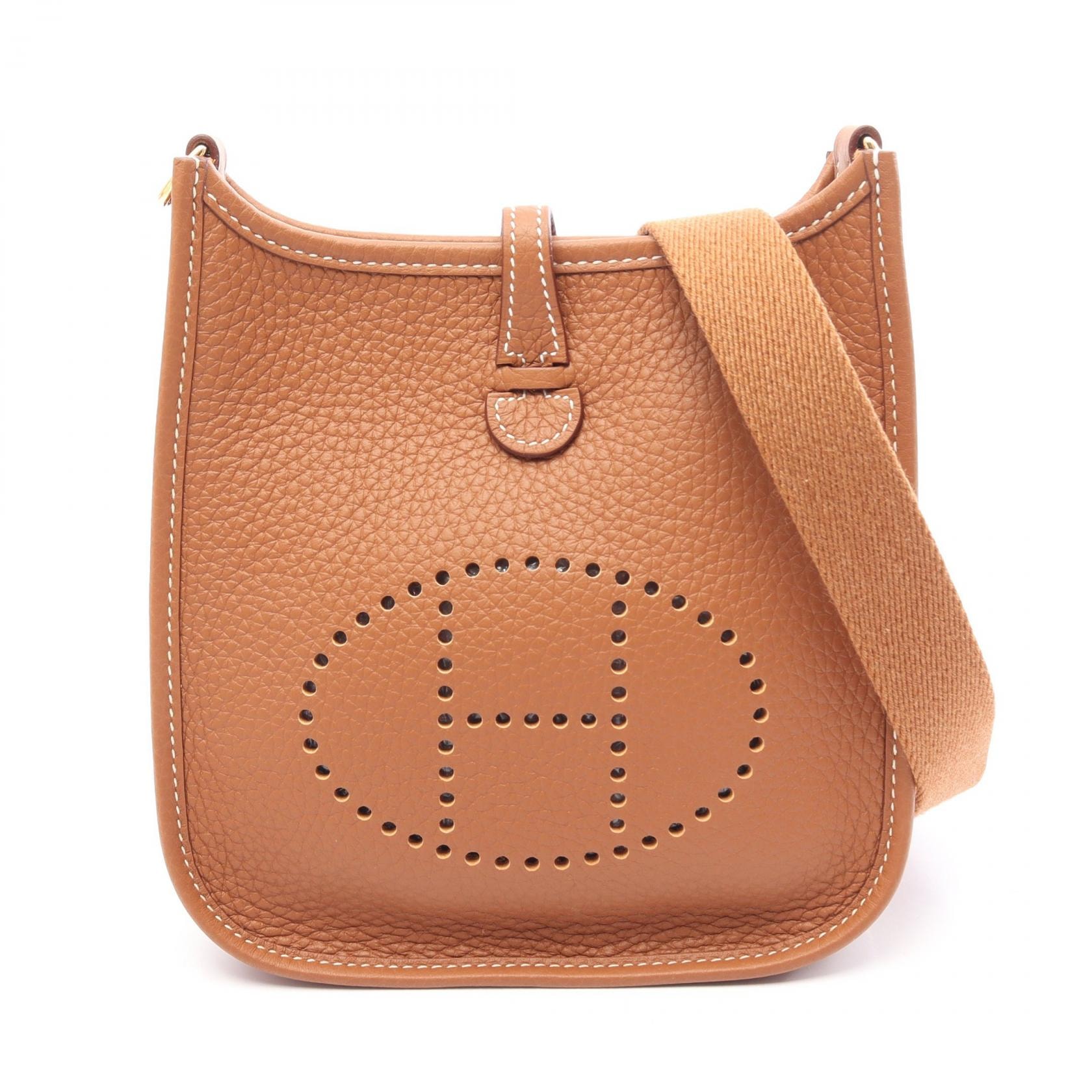 エルメス HERMES エヴリンアマゾンTPM ショルダーバッグ バッグ レザー トリヨンクレマンス トリヨンクレマンス ゴールド K刻印(2025年製造) レディース ブラウン系 【中古】