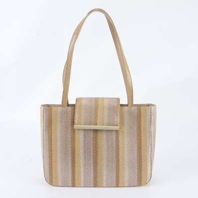 ■美品 ジバンシー パイソン エンボストート バッグ レザー