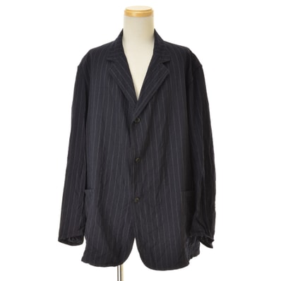 COMOLI Wool Striped Jacket "Stripe"