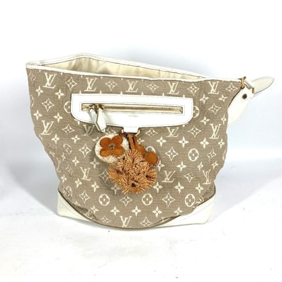 ルイヴィトン LOUIS VUITTON ブザスPM M93499 モノグラム サビア トートバッグ カバン 肩掛け バッグ ショルダーバッグ コットン ベージュ