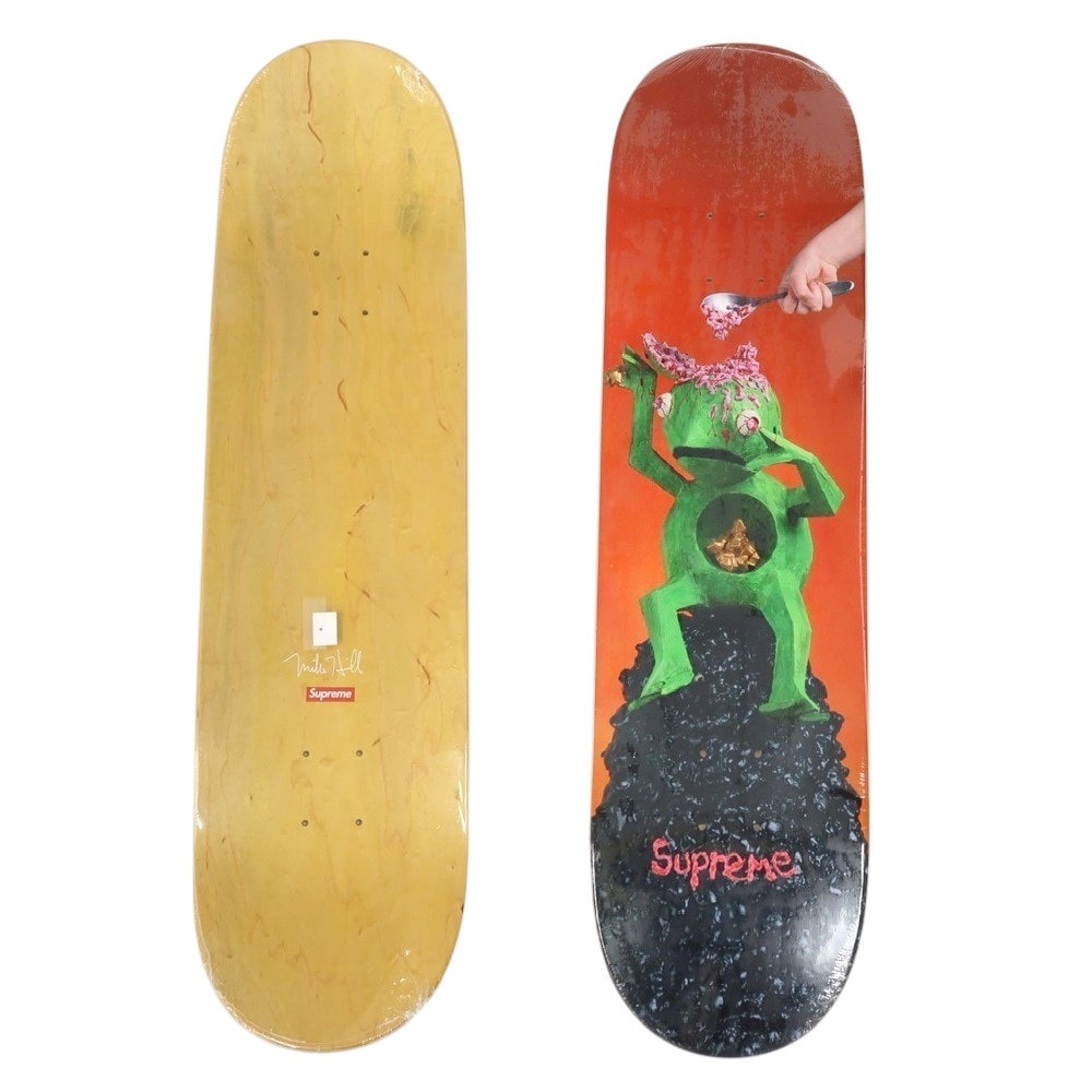 【中古】シュプリーム Supreme 2017年春夏 Mike Hill Brains Skateboard スケートボード デッキ スケボー オレンジ系【メンズ】