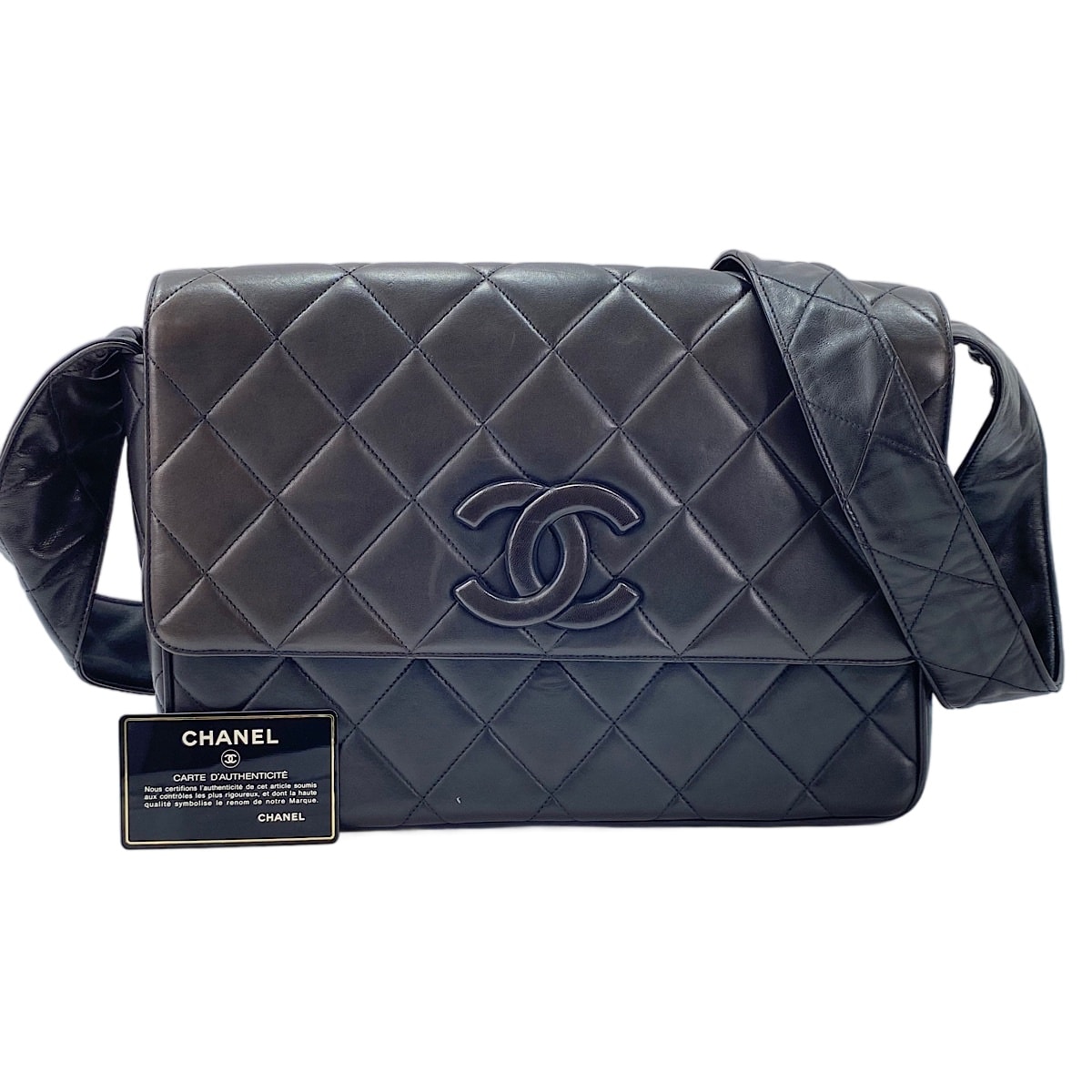 シャネル CHANEL ラムスキン マトラッセ ショルダーバッグ【中古】