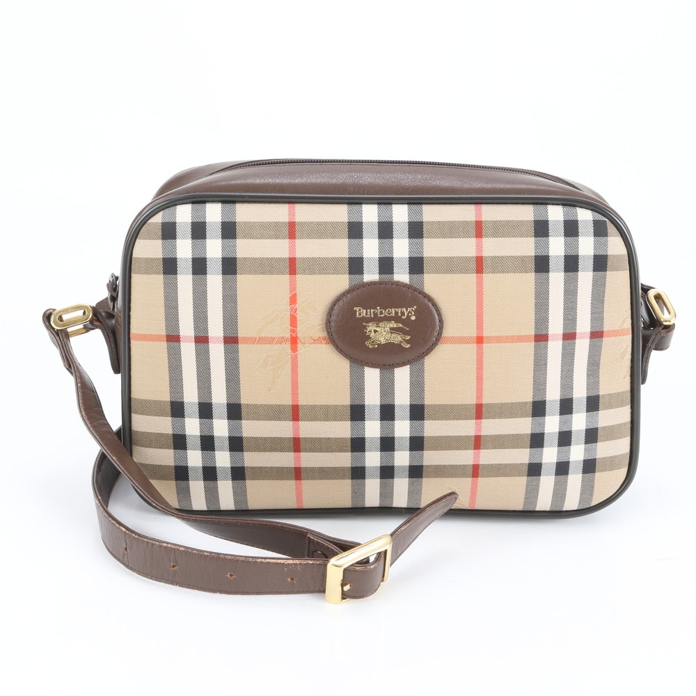 ■極美品 バーバリー ノバ チェックシャドーホースショルダーバッグ