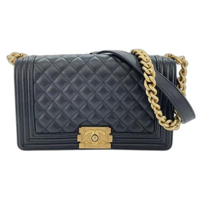 シャネル CHANEL ボーイシャネル ミディアム ショルダーバッグ【中古】