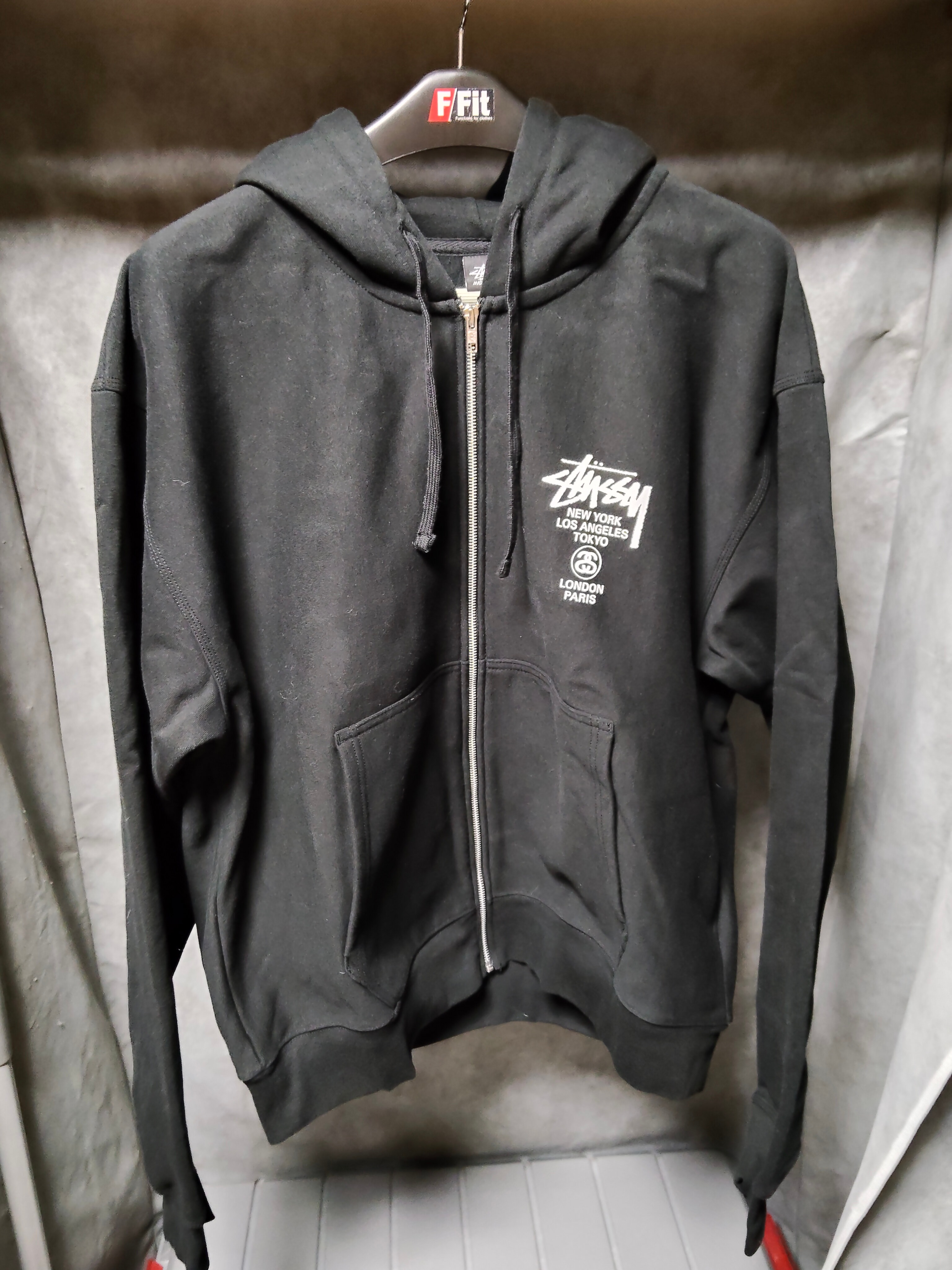 Stussy World Tour Zip Hoodie 2025 "Black"