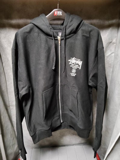 Stussy World Tour Zip Hoodie 2025 "Black"