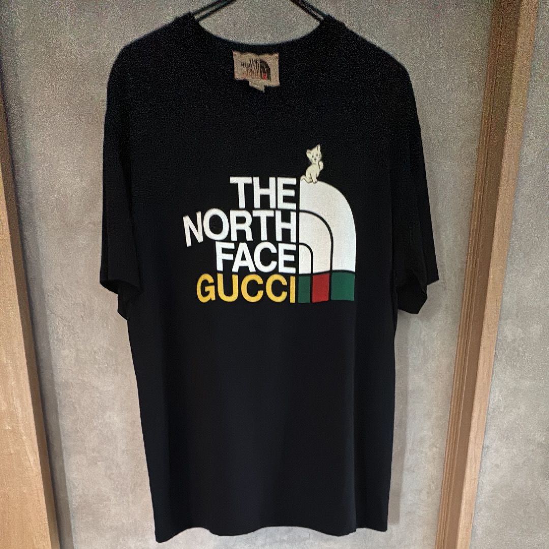 ザノースフェイス グッチ Tシャツ "ブラック"