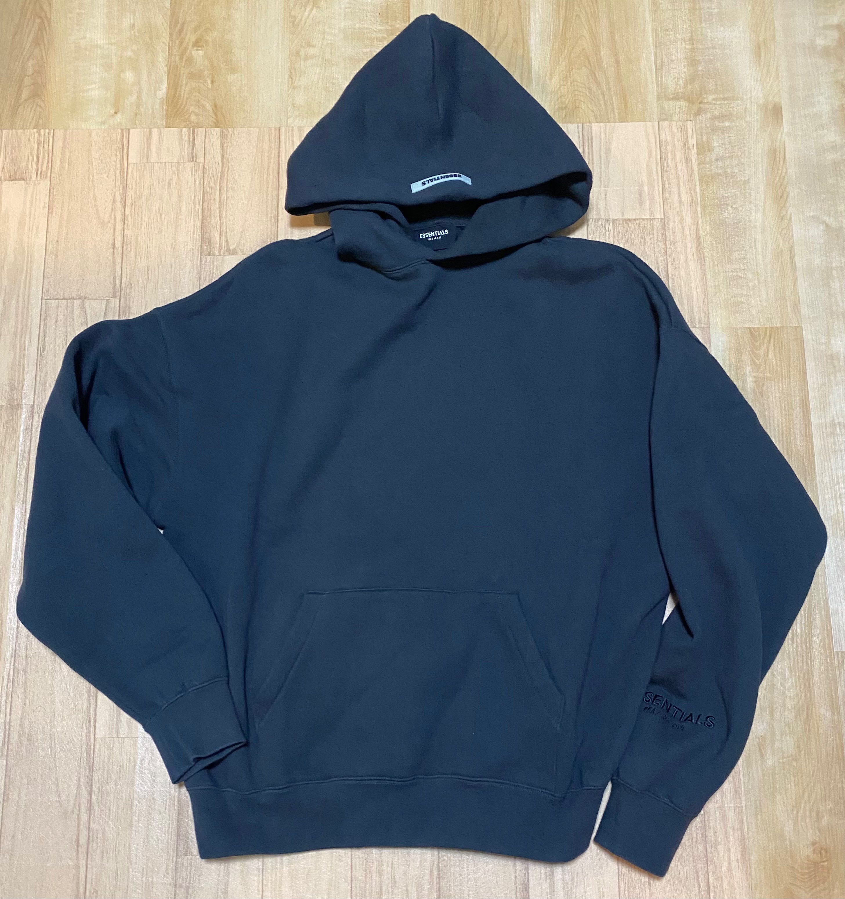 FEAR OF GOD ESSENTIALS 3M Logo Pullover Hoodie "Black"