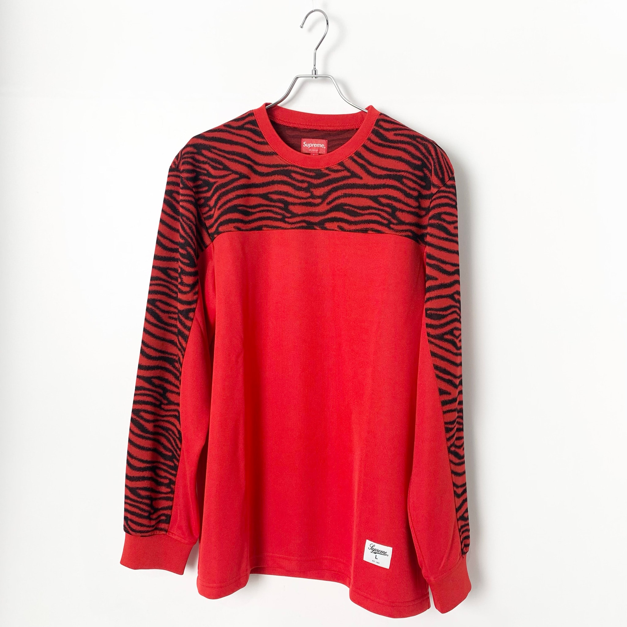 Supreme 19AW Zebra L/S Top RED