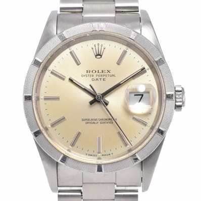 ロレックス ROLEX 15210 ヴィンテージ オイスターパーペチュアル デイト Cal.3135 シルバー 自動巻き メンズ 腕時計 I#150051