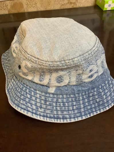 Supreme Fade Jacquard Denim Crusher "Blue"